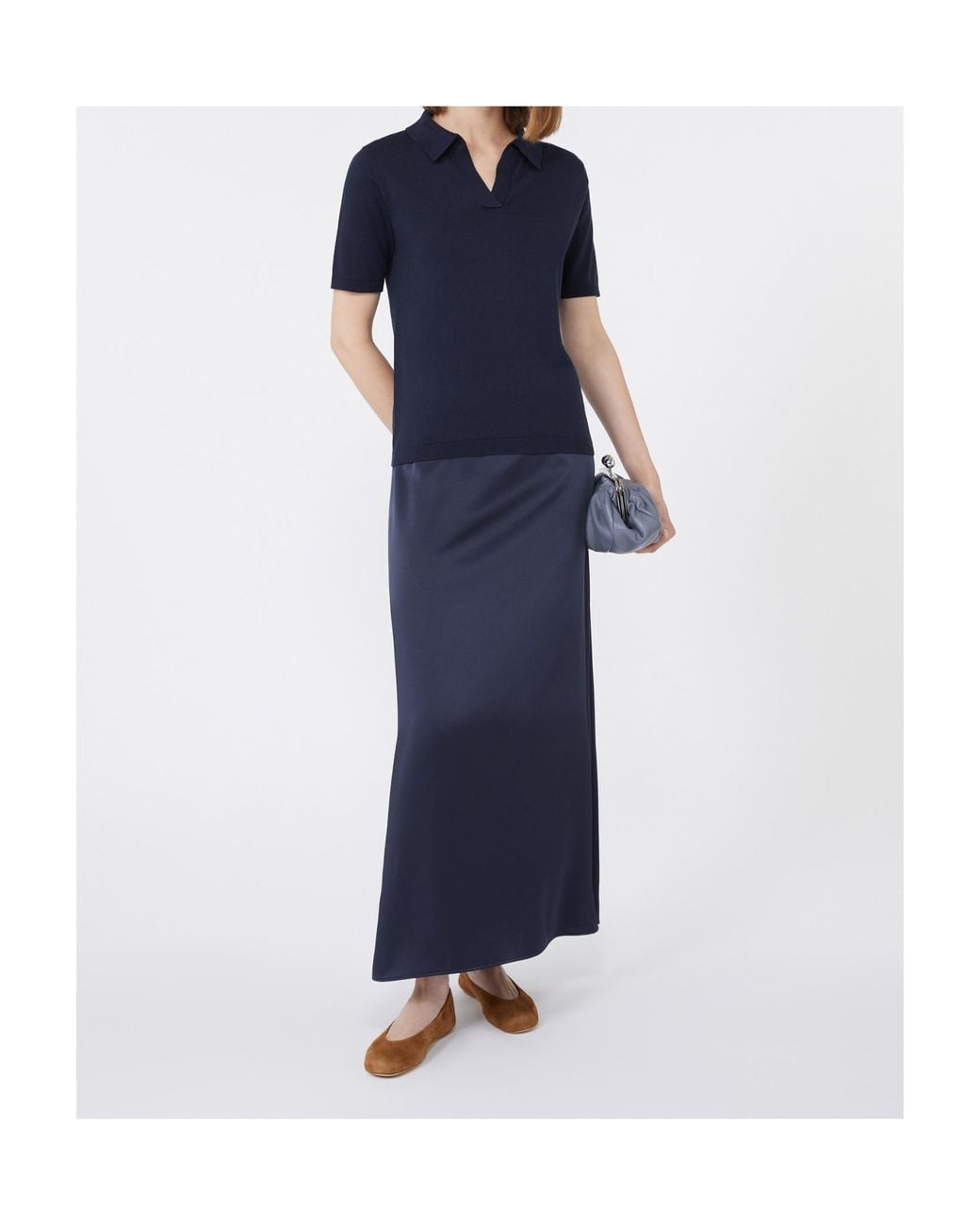 Weekend by Maxmara Blue Angelo Midi Skirt