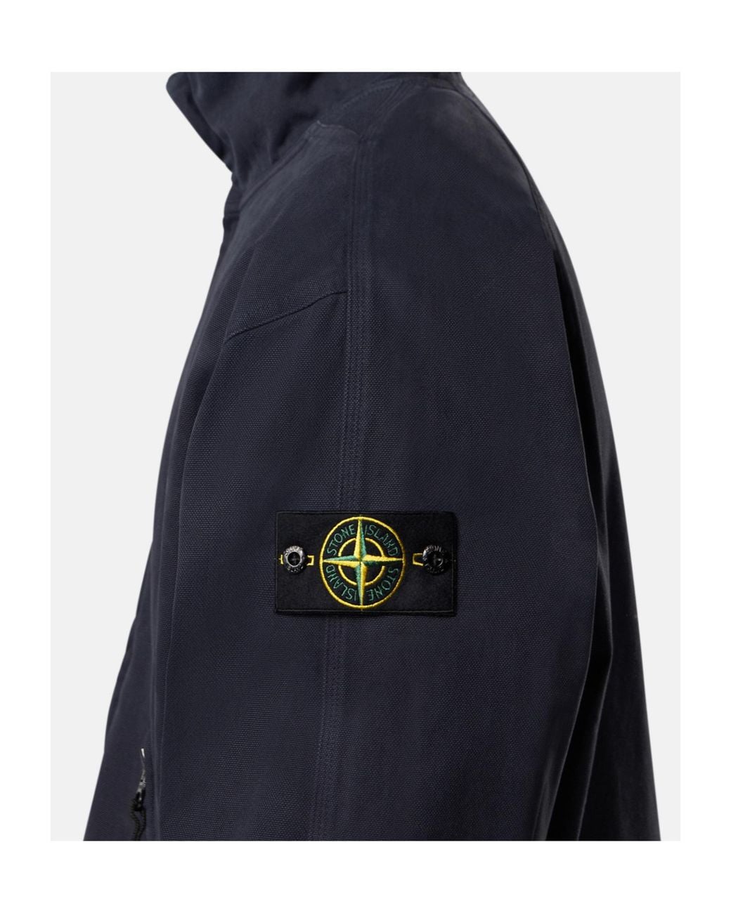 Stone Island Blue Oversized-Fit Track Jacket With Zip Pockets for men