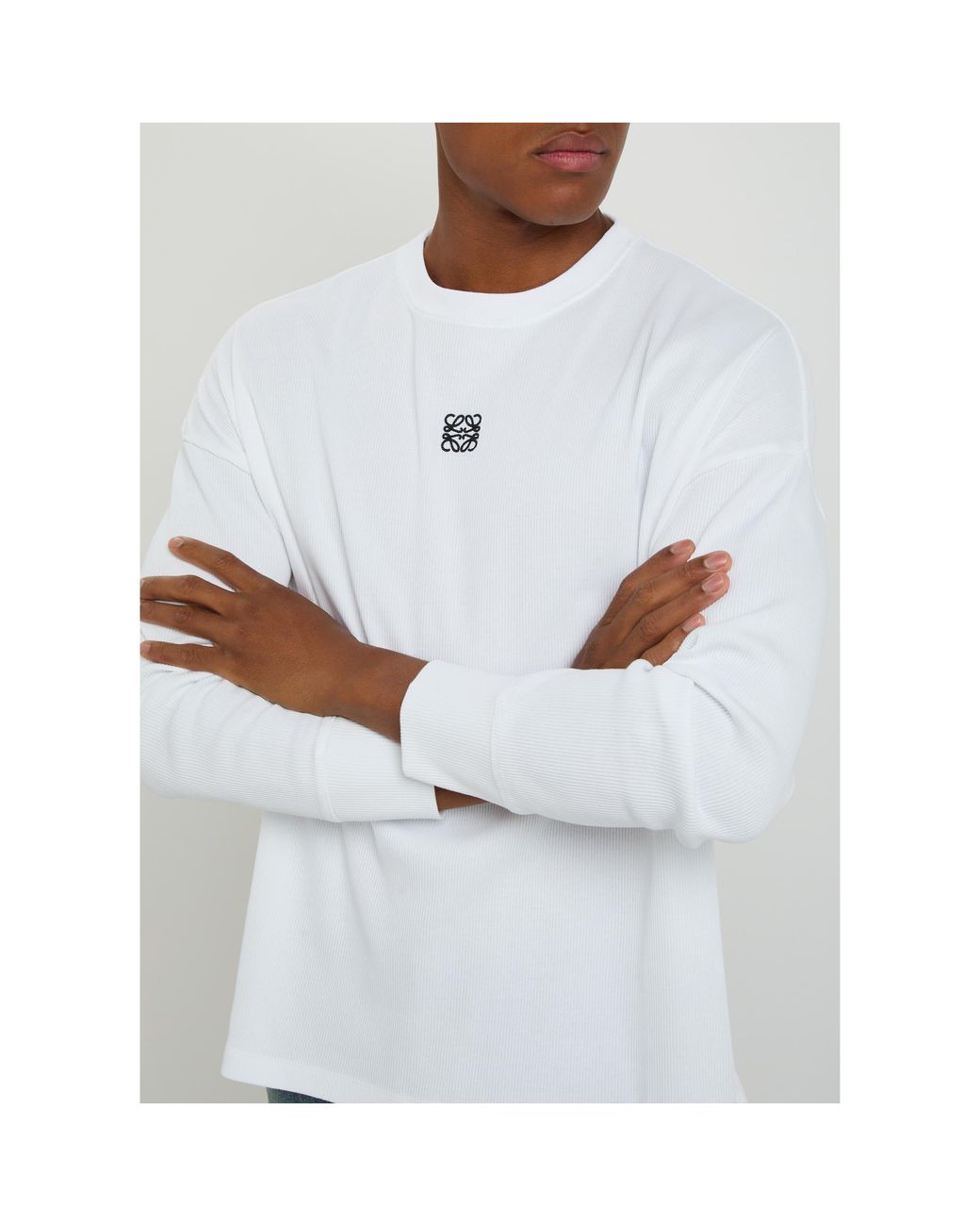 Loewe White Long-Sleeve T-Shirt for men