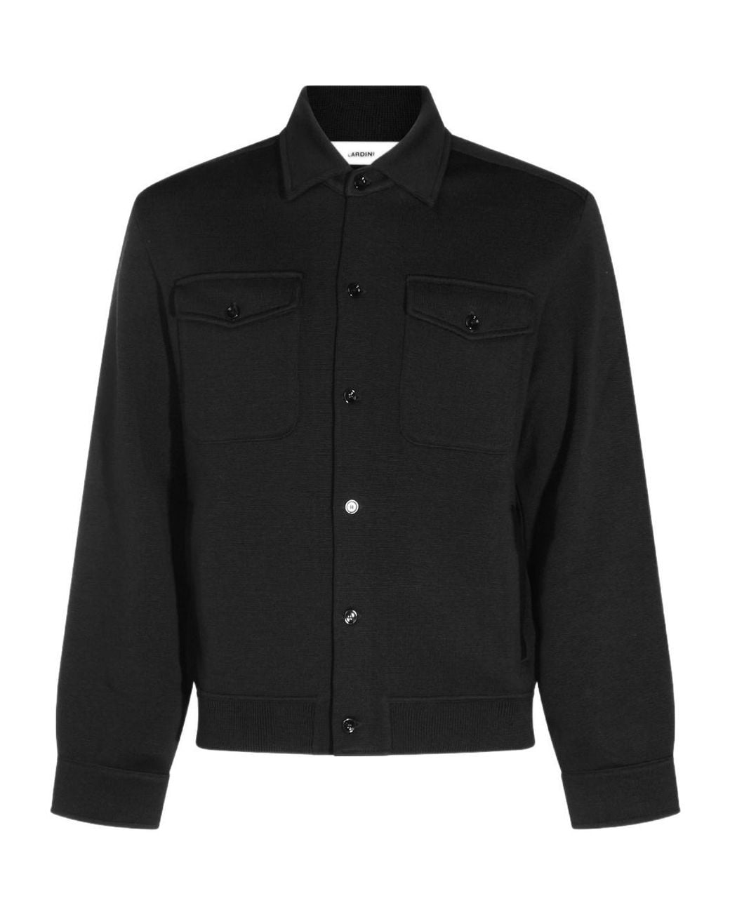 Lardini Black Button-Up Shirt Jacket for men