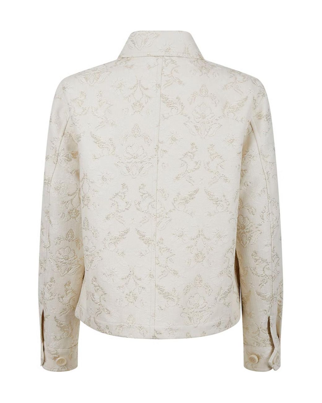 Aspesi White Embroidered Graphic Casual Jacket