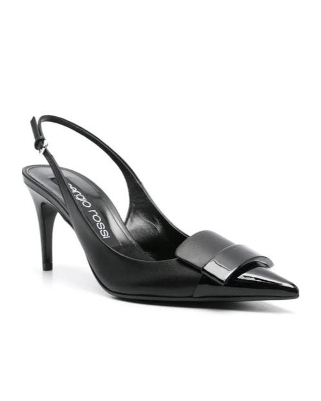 Sergio Rossi Black Pointed-Toe High-Heel Sandals