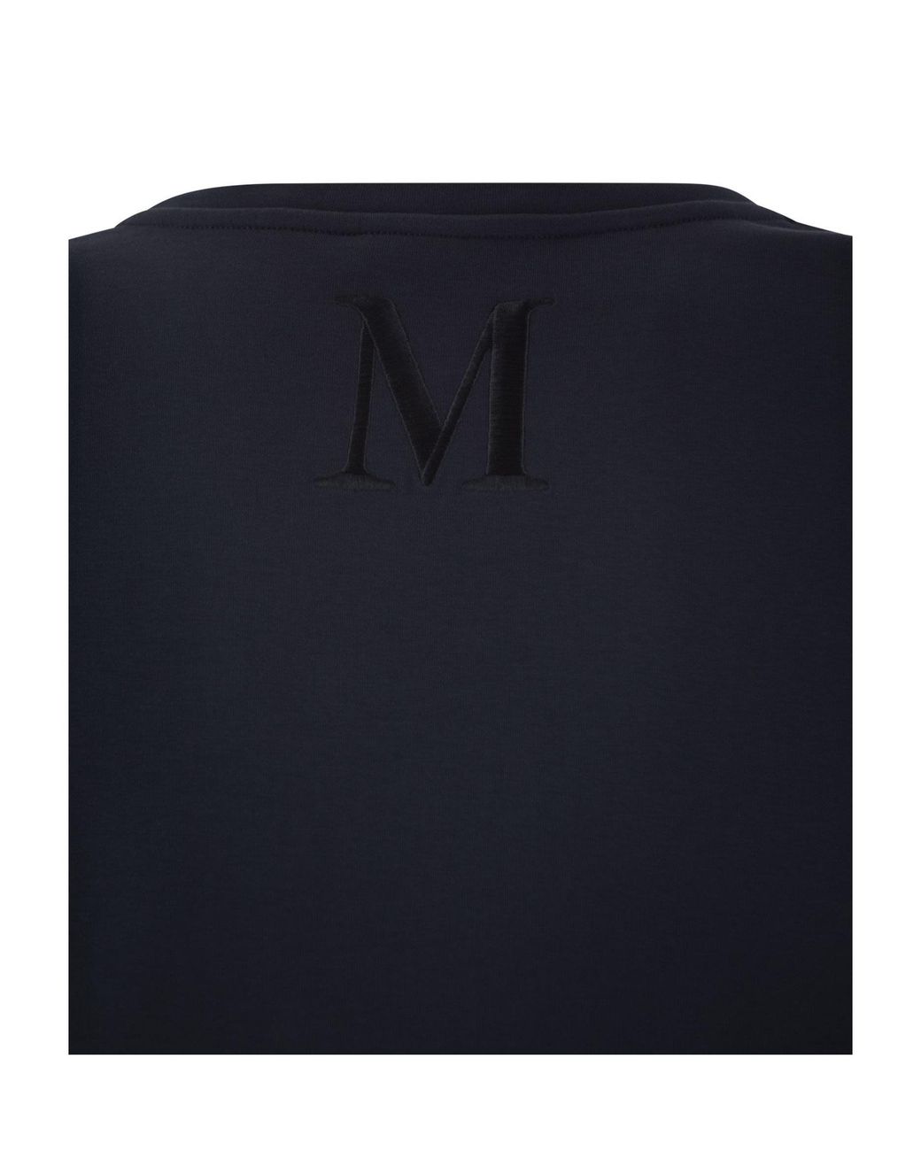 Max Mara Blue Fianco Scuba Jersey T Shirt With Logo