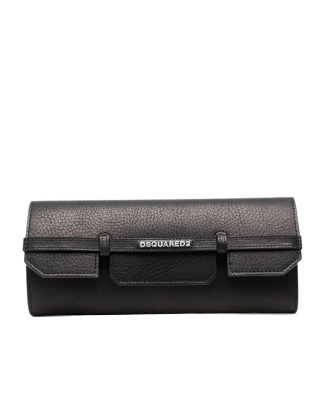 DSquared² Black Twin Chain Clutch Bag
