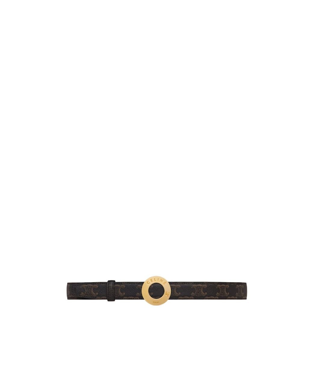 Céline White Disc-Clasp And Reversible Belt