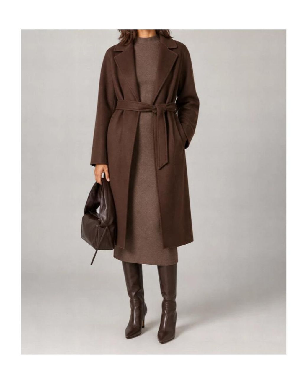 Weekend by Maxmara Brown Pedale Belted Coat