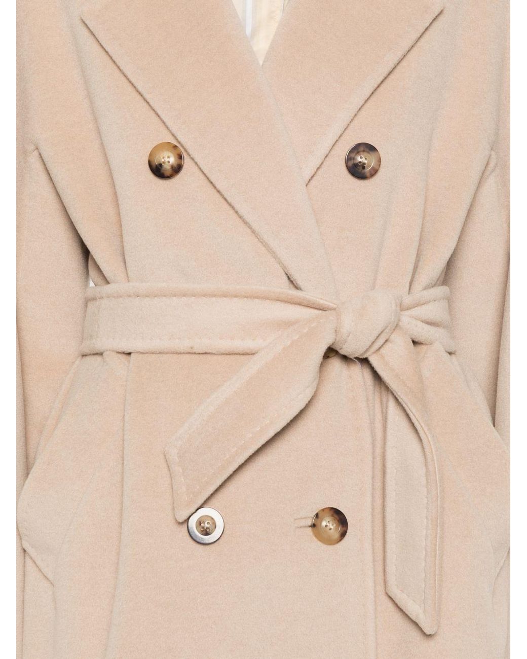 Max Mara Natural Madame Belted Double-Breasted Coat