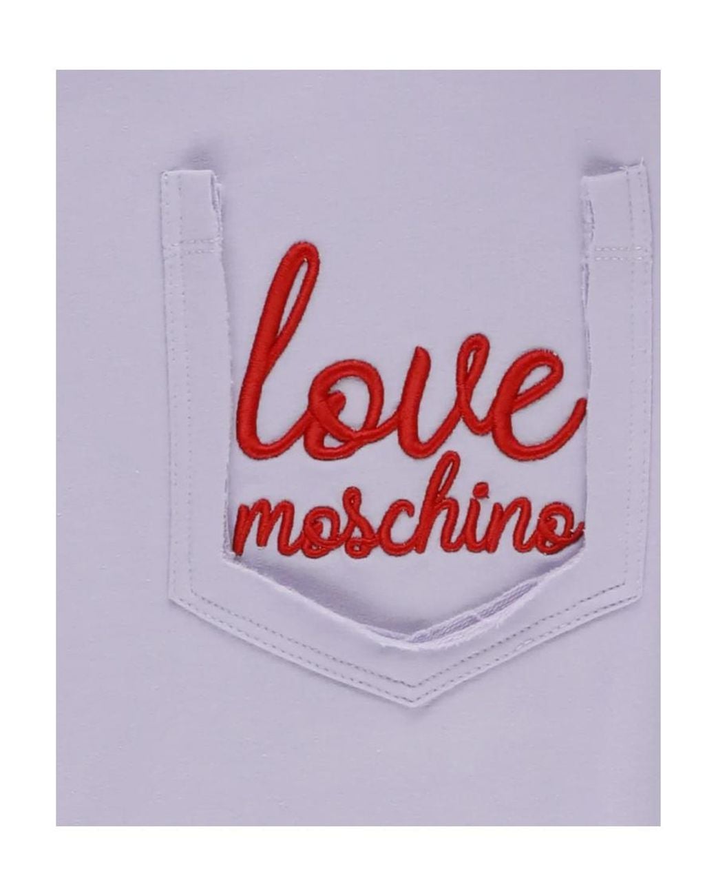 Moschino White Crew Neck Logo Sweatshirt