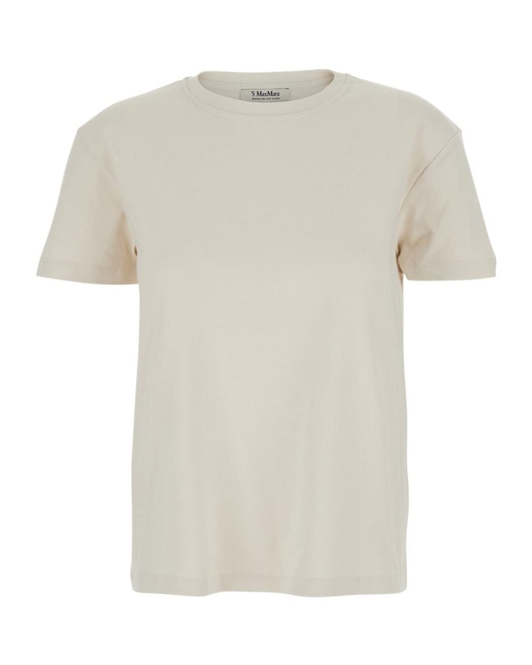 Max Mara White Bella Graphic-Embroidered Crewneck T-Shirt