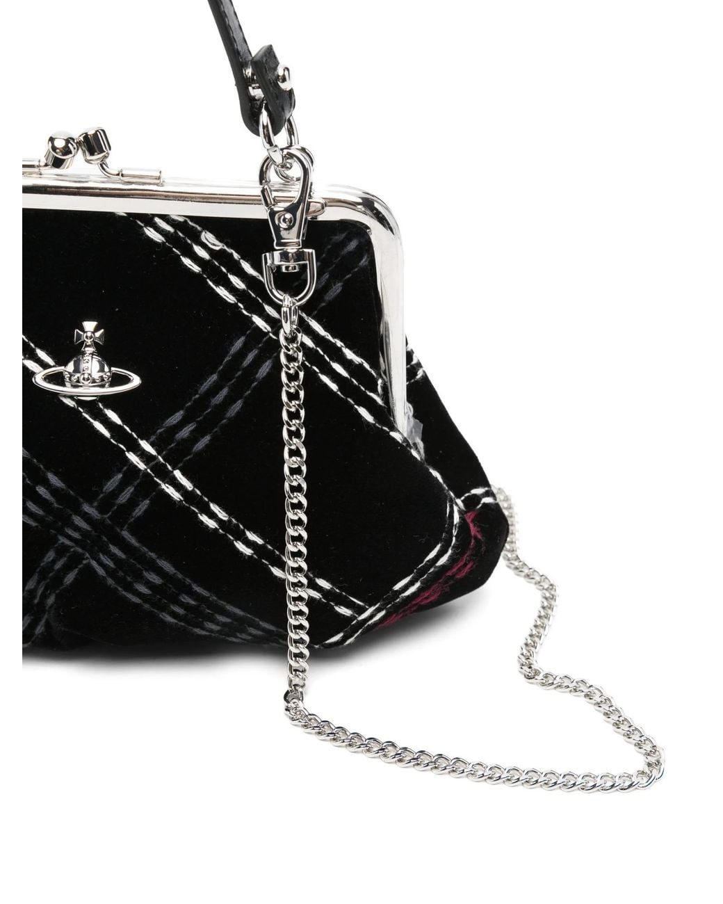 Vivienne Westwood Black Clasp-Closure Shoulder Bag
