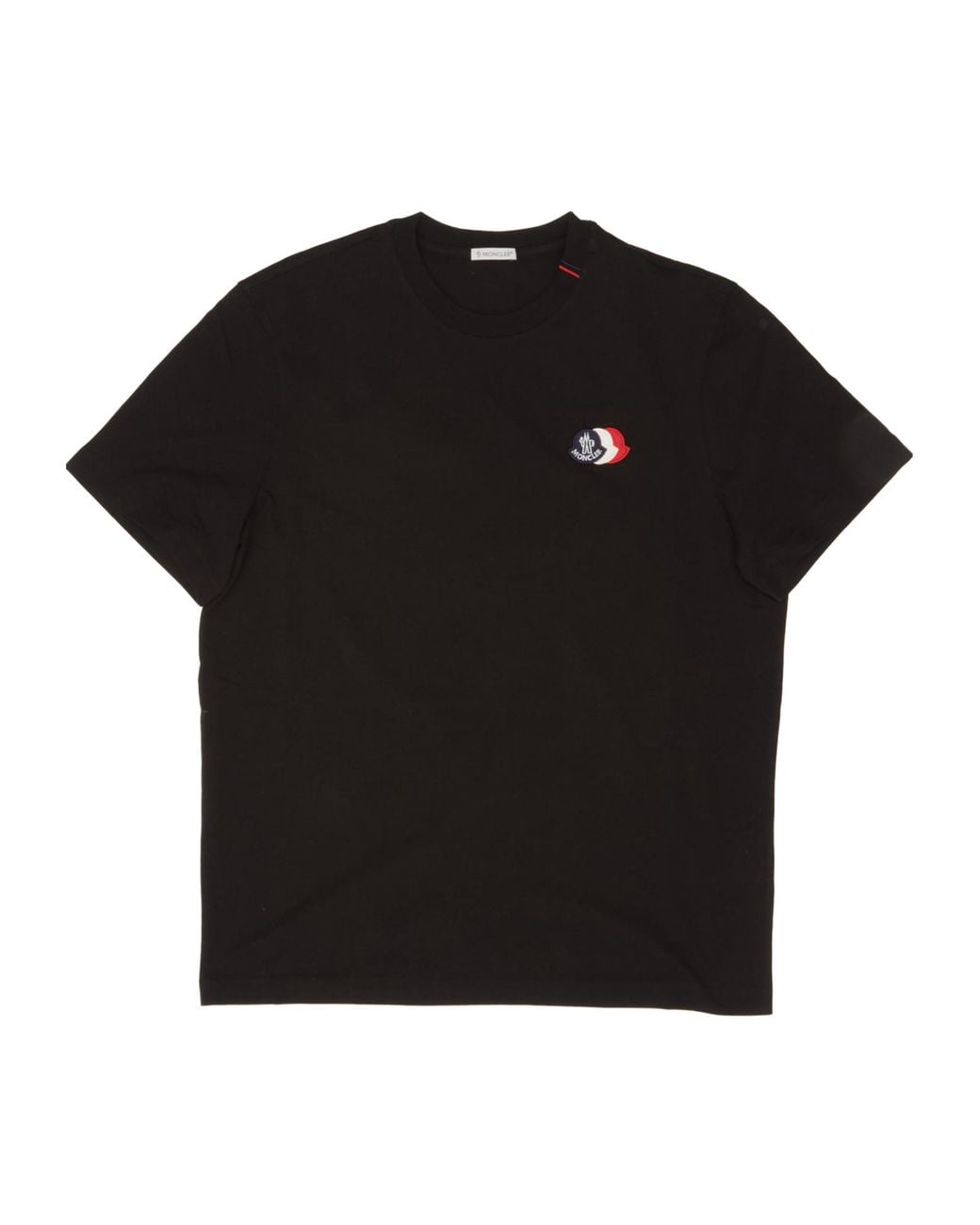 Moncler Black Logo Patch Crewneck T-Shirt for men