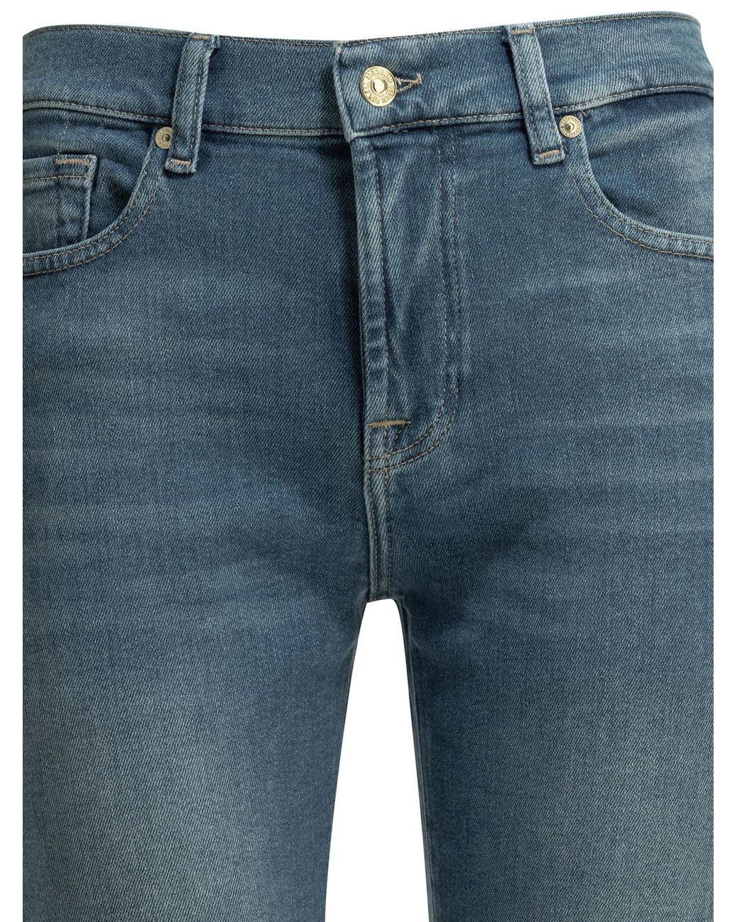 7 For All Mankind Blue Relaxed Skinny Jeans