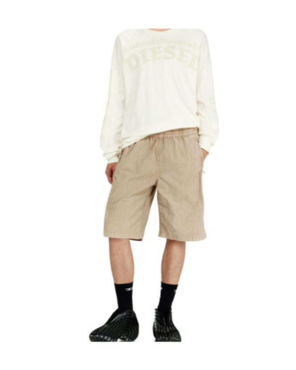 DIESEL Natural Elastic-Waist Bermuda Shorts for men