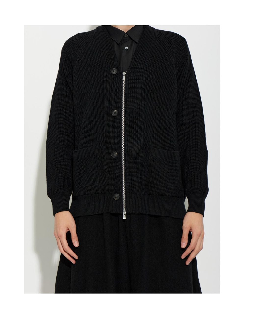 Comme des Garçons Black Long-Sleeved Casual Jacket for men