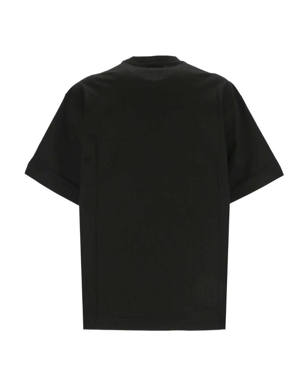 Versace Black Logo-Print Cotton T-Shirt for men