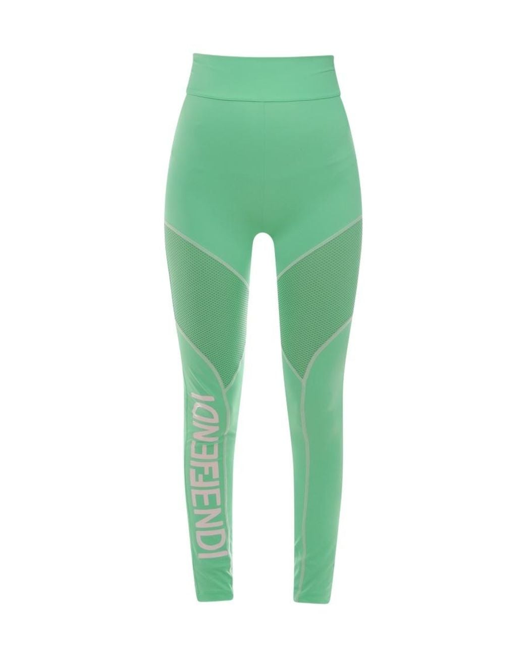 Fendi Green Logo Leggings