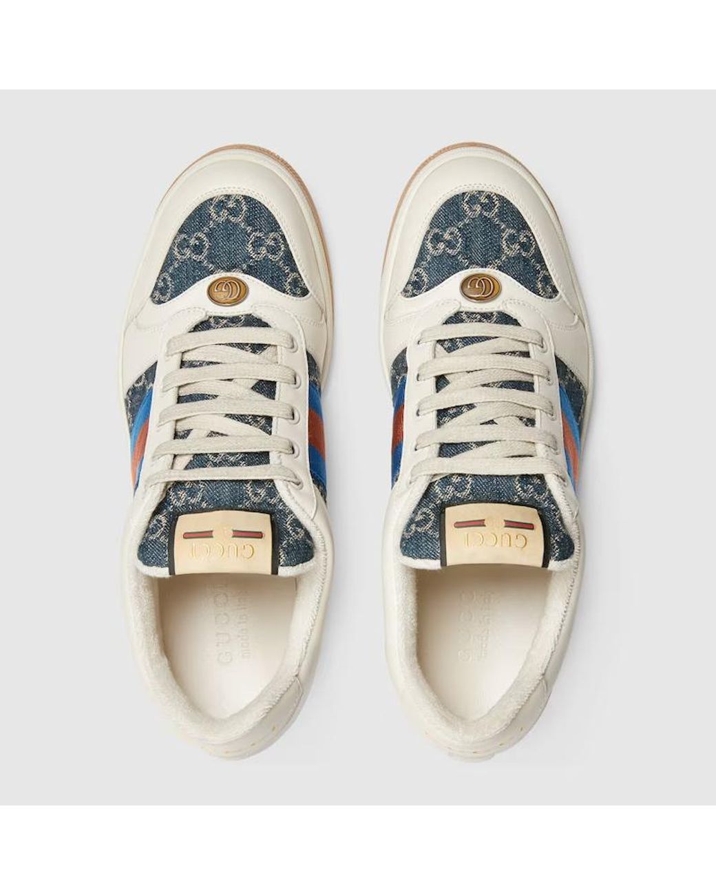 Gucci Blue Gg Screener Low-Top Sneakers for men