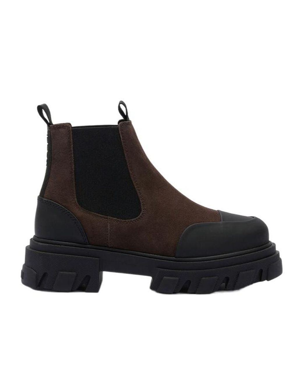 Ganni Black Cleated Low Chelsea Boots