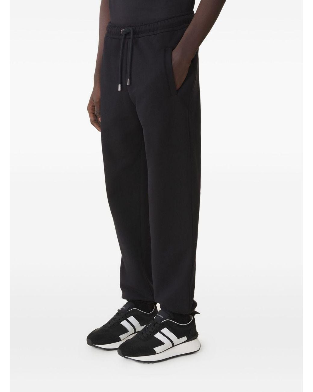 Lanvin Black Drawstring Trousers for men