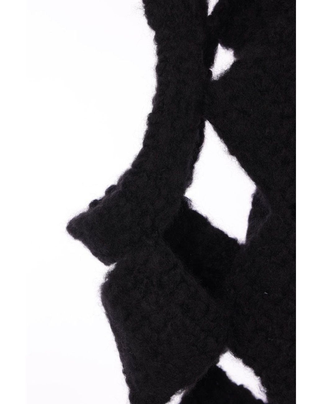 Rick Owens Black Sarutanya Cut-Out Knitted Vest for men