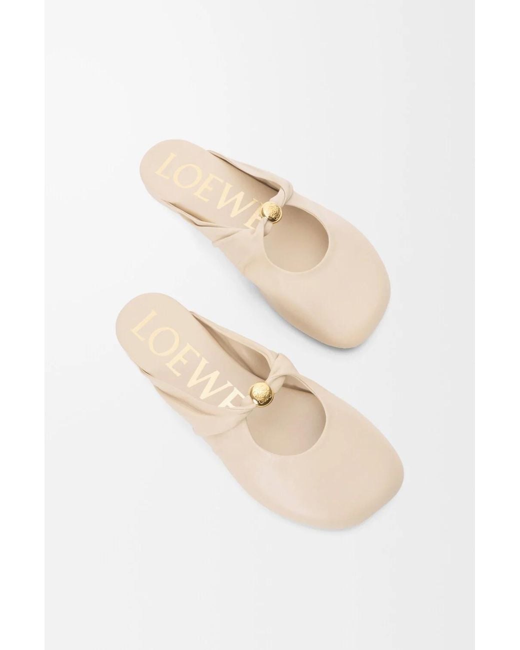 Loewe Natural Pebble Gathered Mules