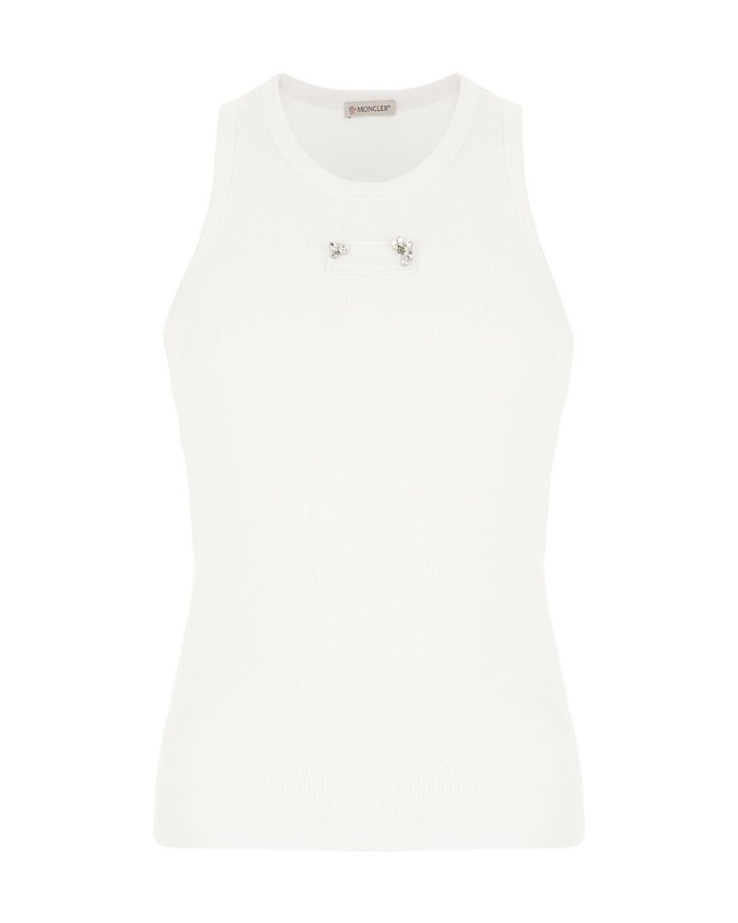 Moncler White Sleeveless Vest