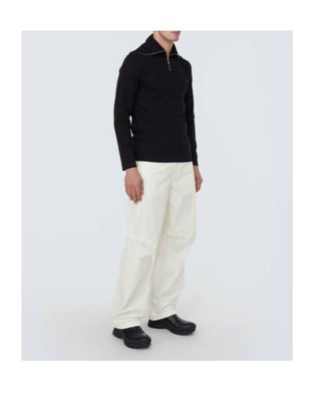 Jil Sander White Cotton Pants for men