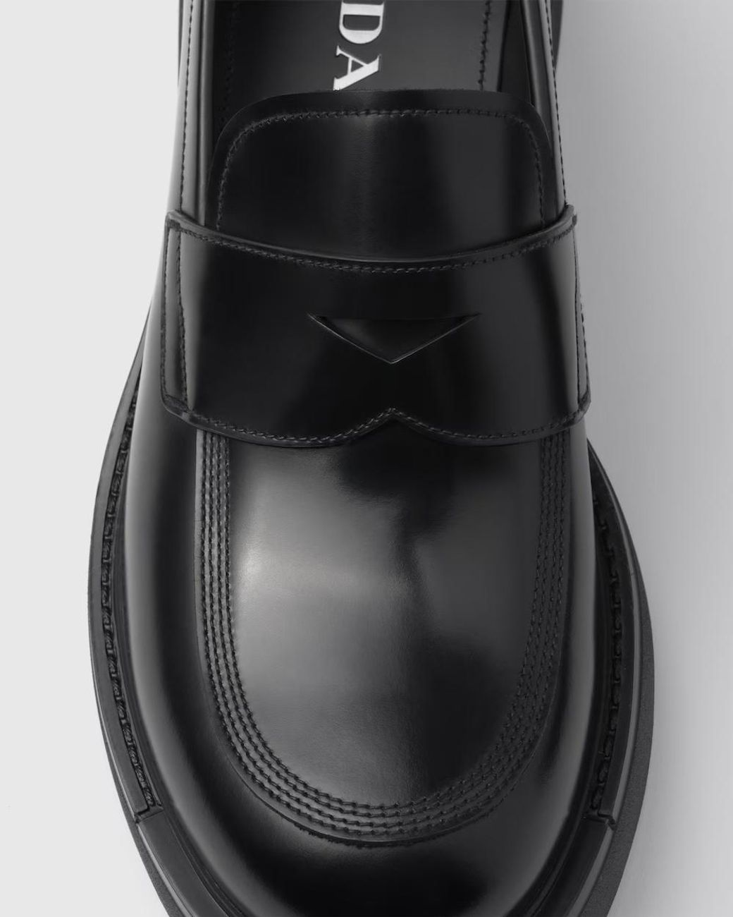 Prada Black Logo Details Loafers for men