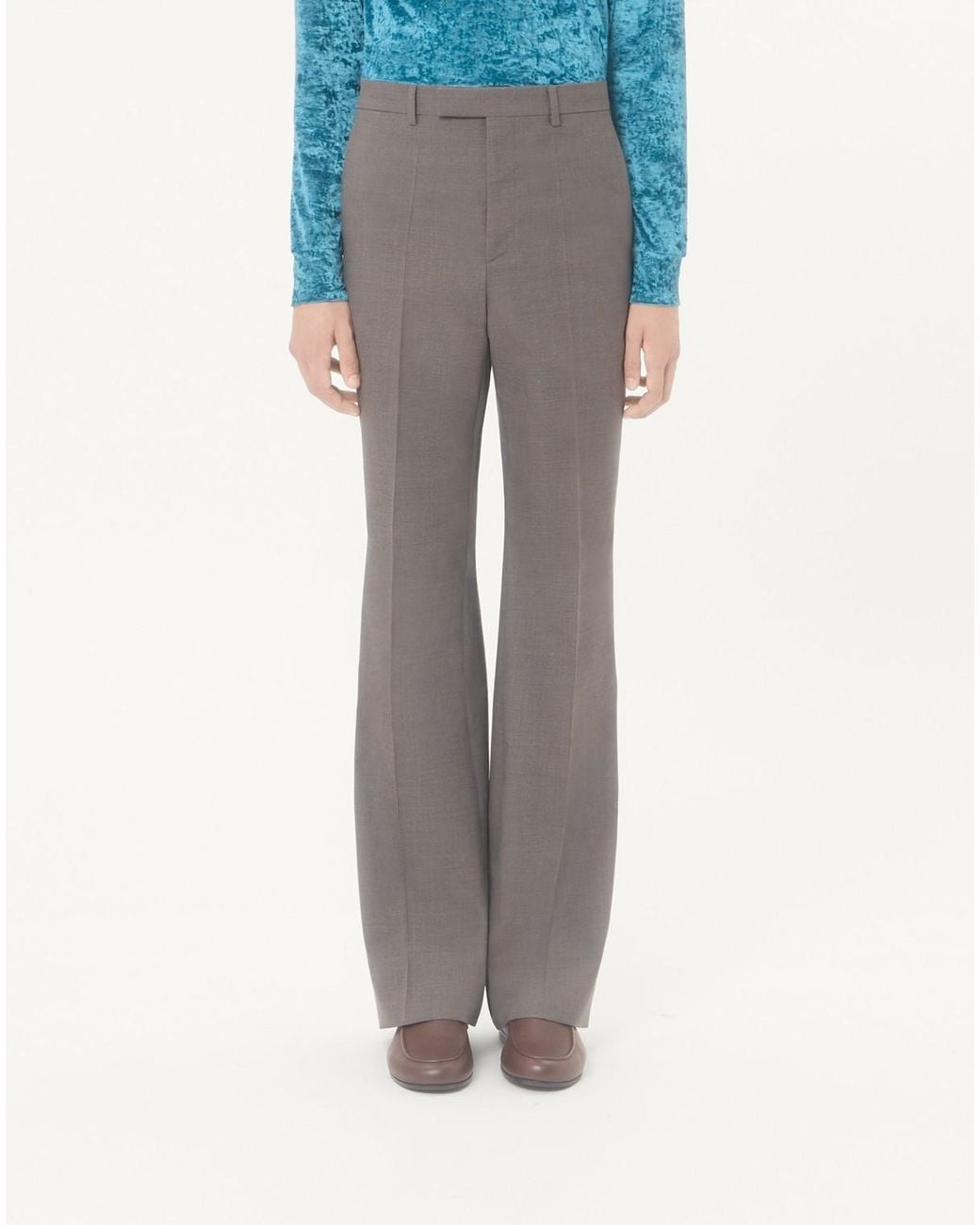 Valentino Gray Casual Trousers With Belt Loops for men