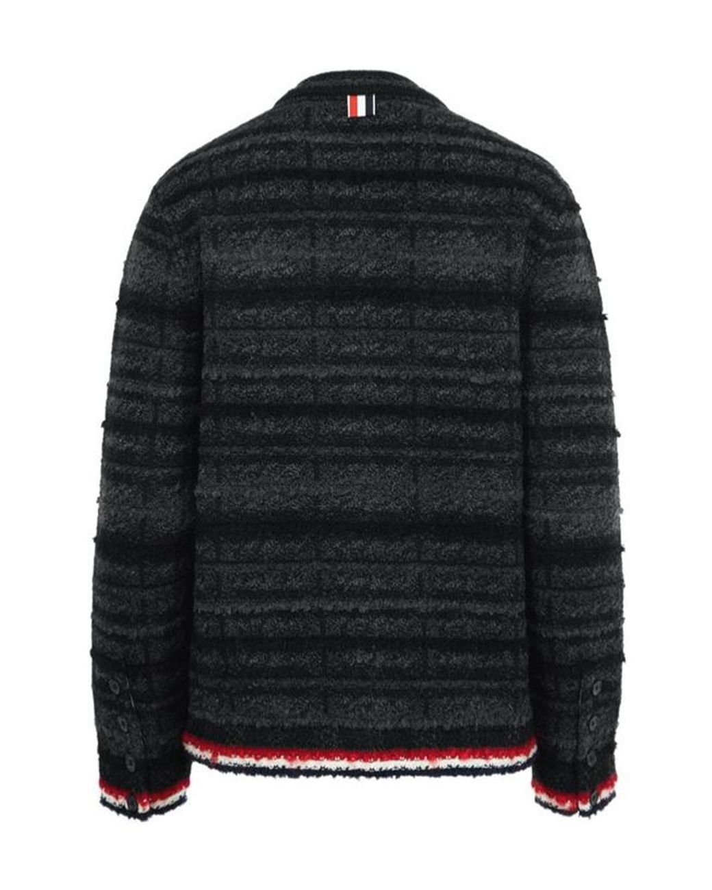Thom Browne Black Jacquard Cardigan
