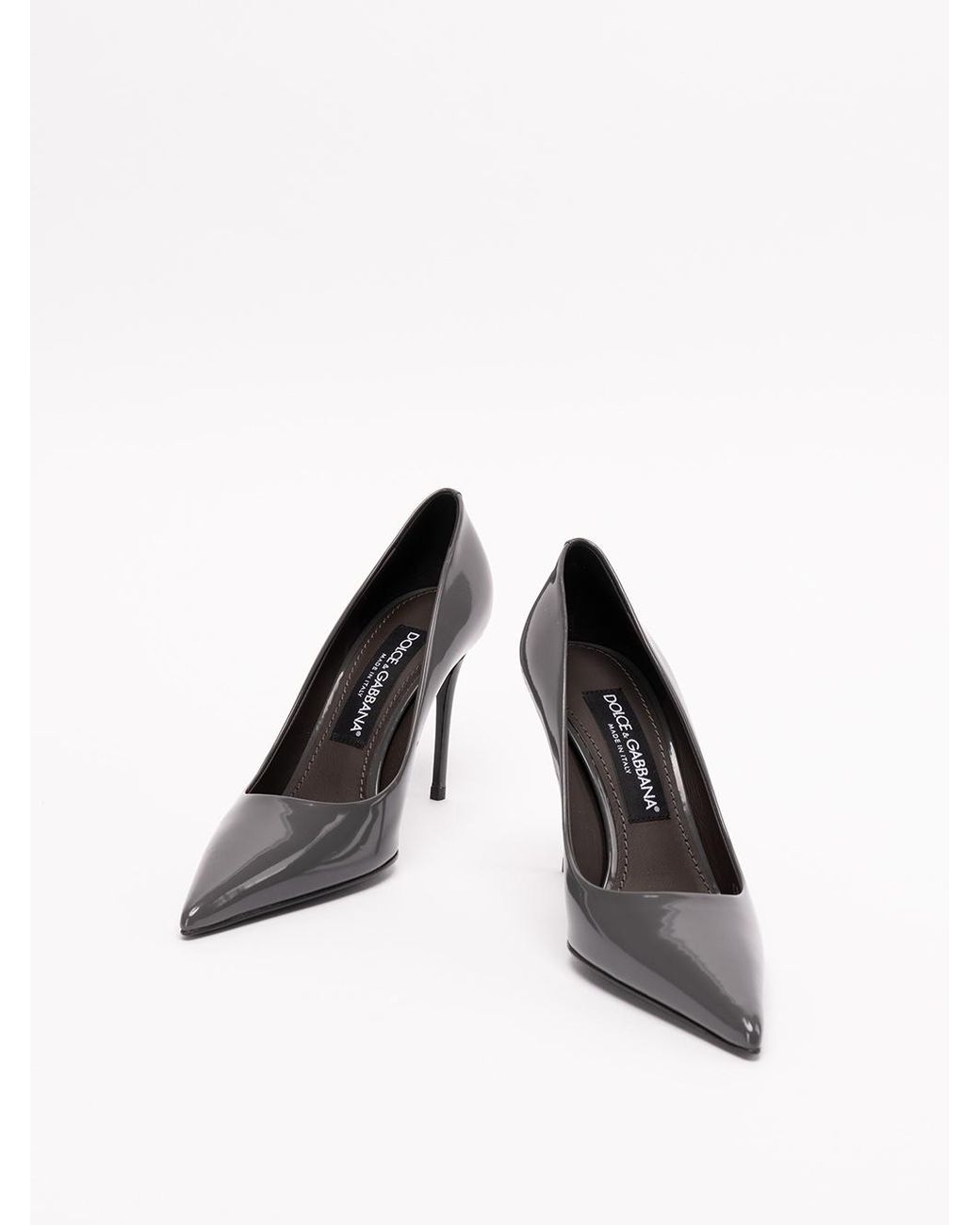 Dolce & Gabbana White Pointed Toe Polished Pumps