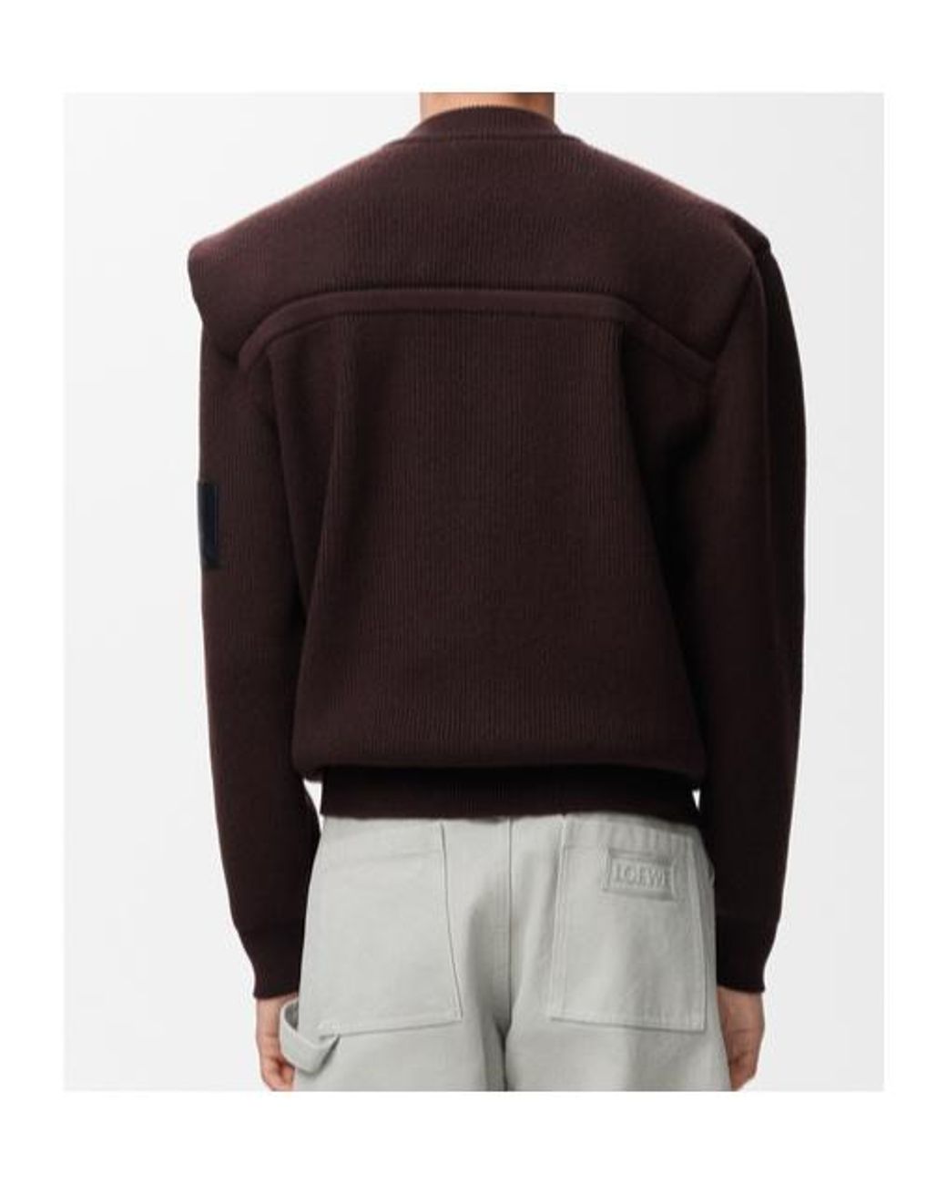 Loewe Red Zip Detail Knitted Sweater for men