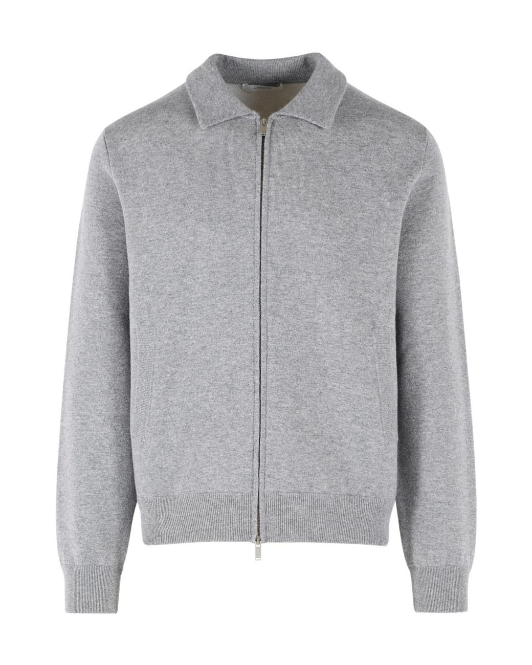 Lardini Gray Long-Sleeve Casual Jacket for men