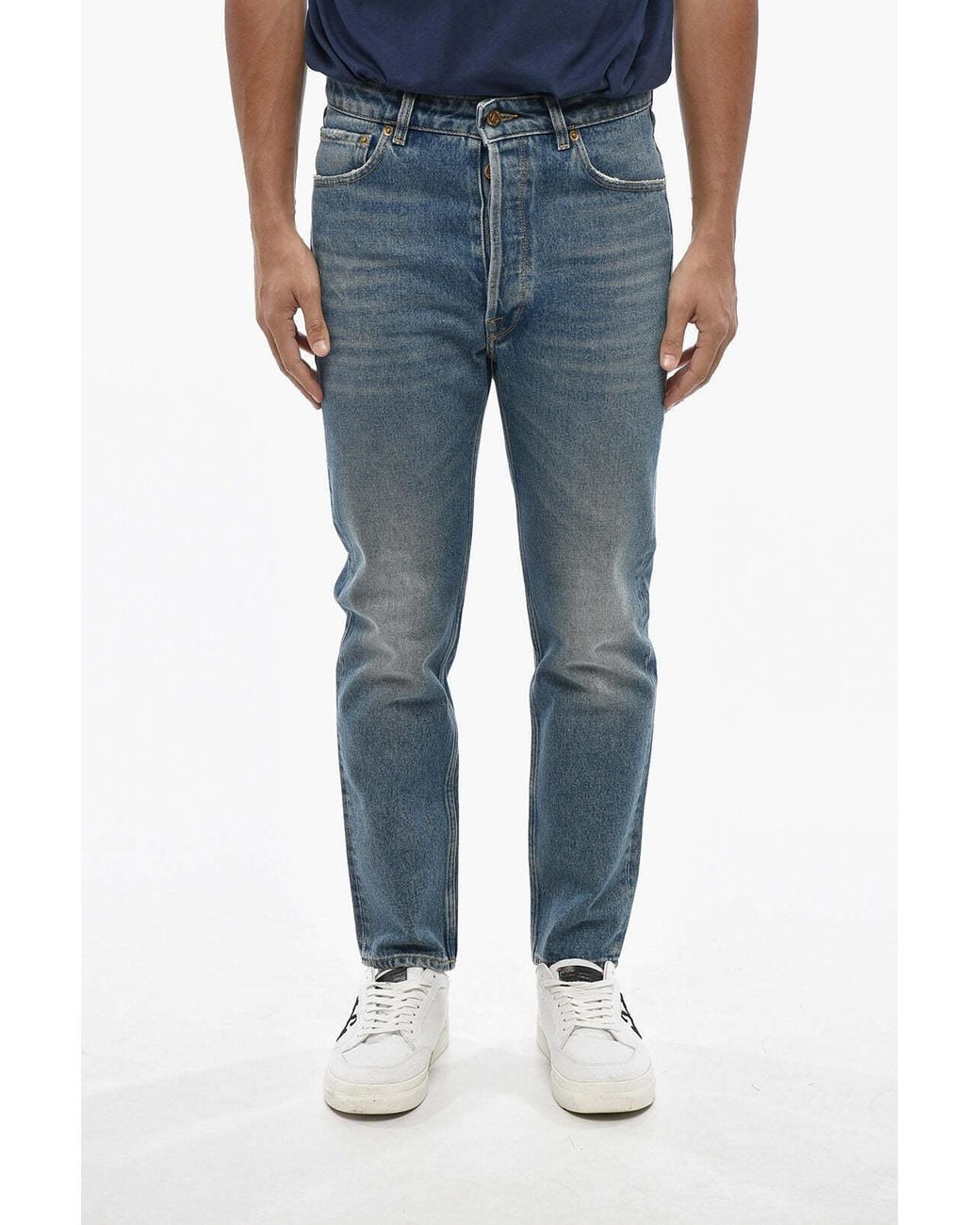 Golden Disc Golden Goose Worn-Look Jeans in Blue for Men | Lyst