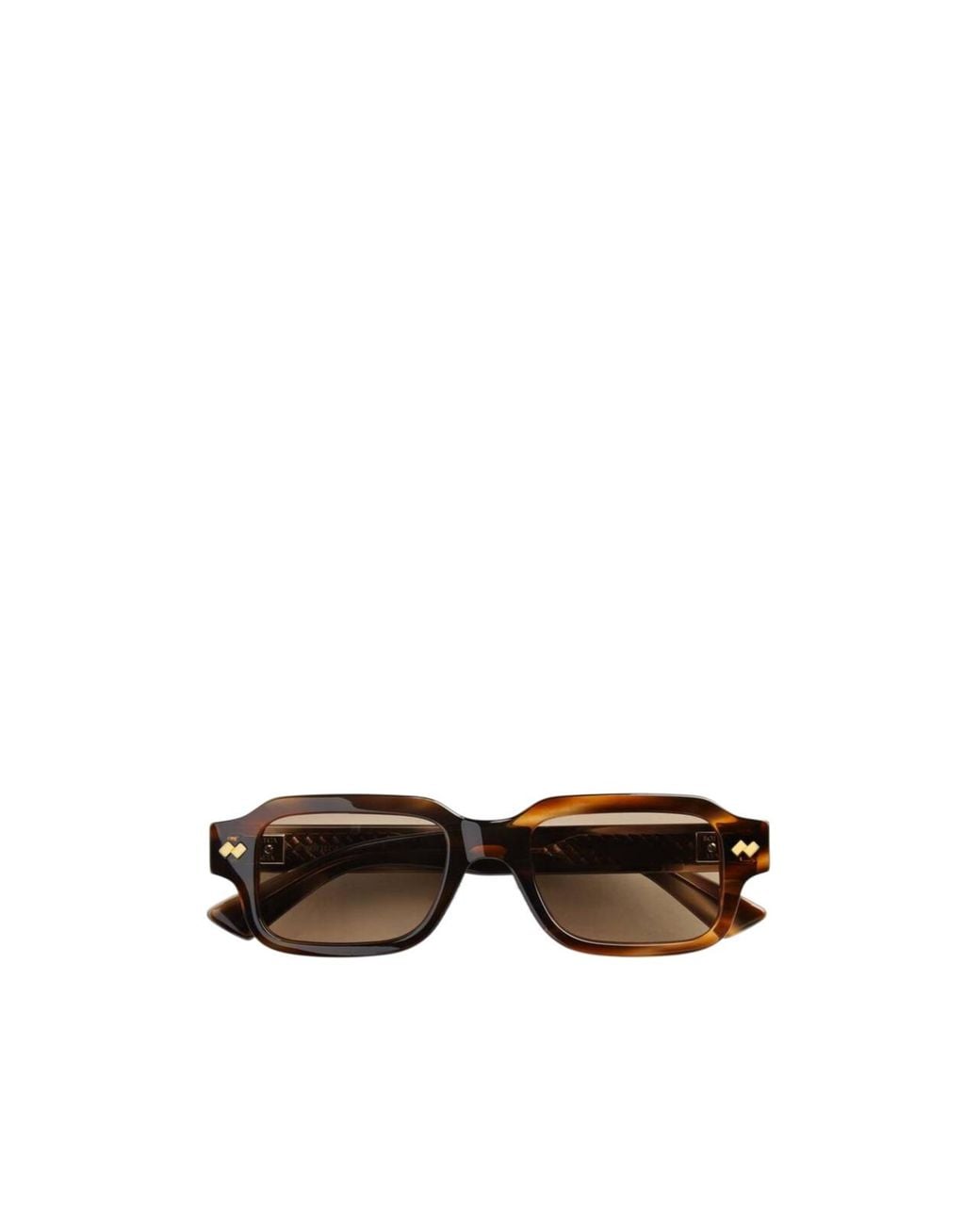 Bottega Veneta Multicolor Intrecciato Rectangular Sunglasses