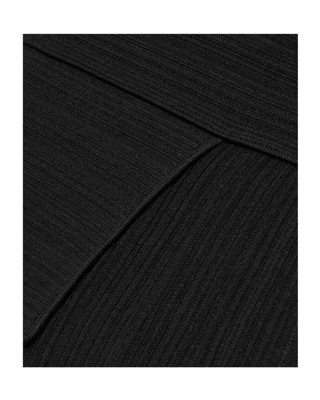 Proenza Schouler Black Federica Layered Ribbed-Knit Midi Dress