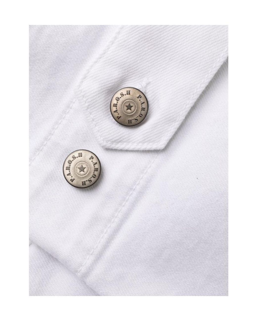 P.A.R.O.S.H. White P.A.R.O..H. Cropped Belted Paperbag-Waist Trousers