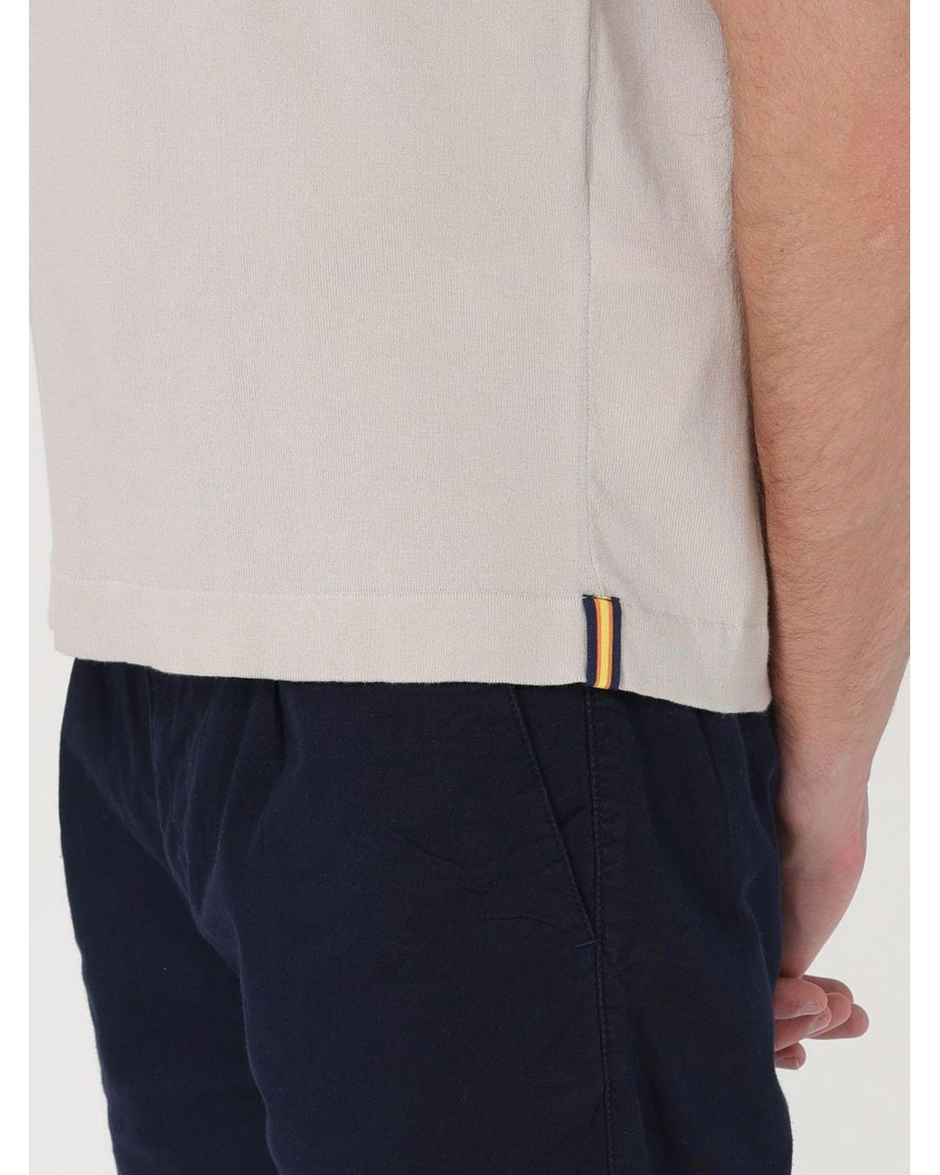 K-Way Blue Combe Knit Pullover for men