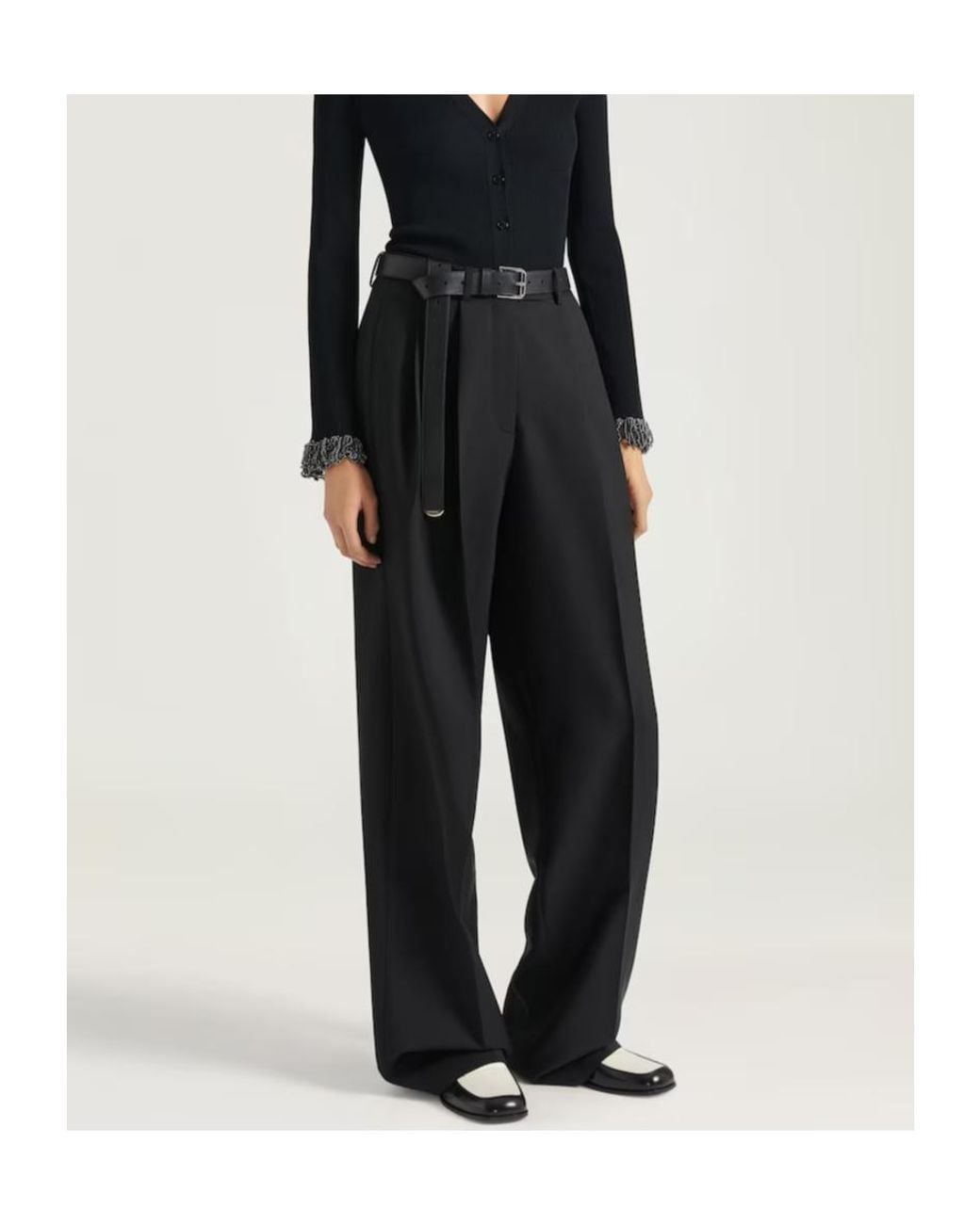 Givenchy Black Double Pleated Pants