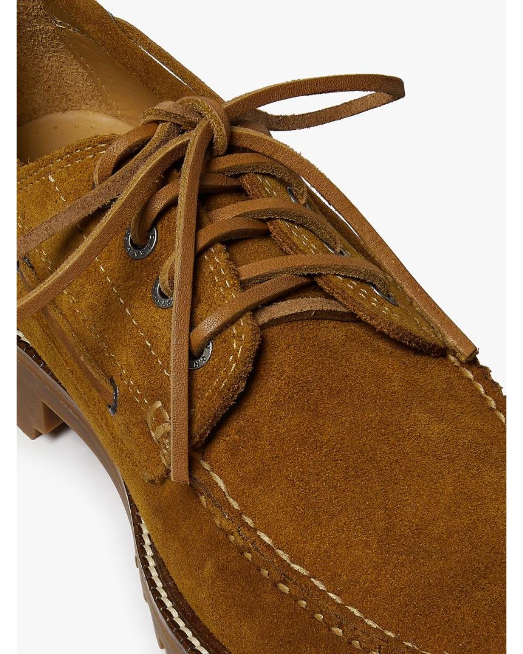 G.H.BASS Brown Laced Moccasin Shoes for men