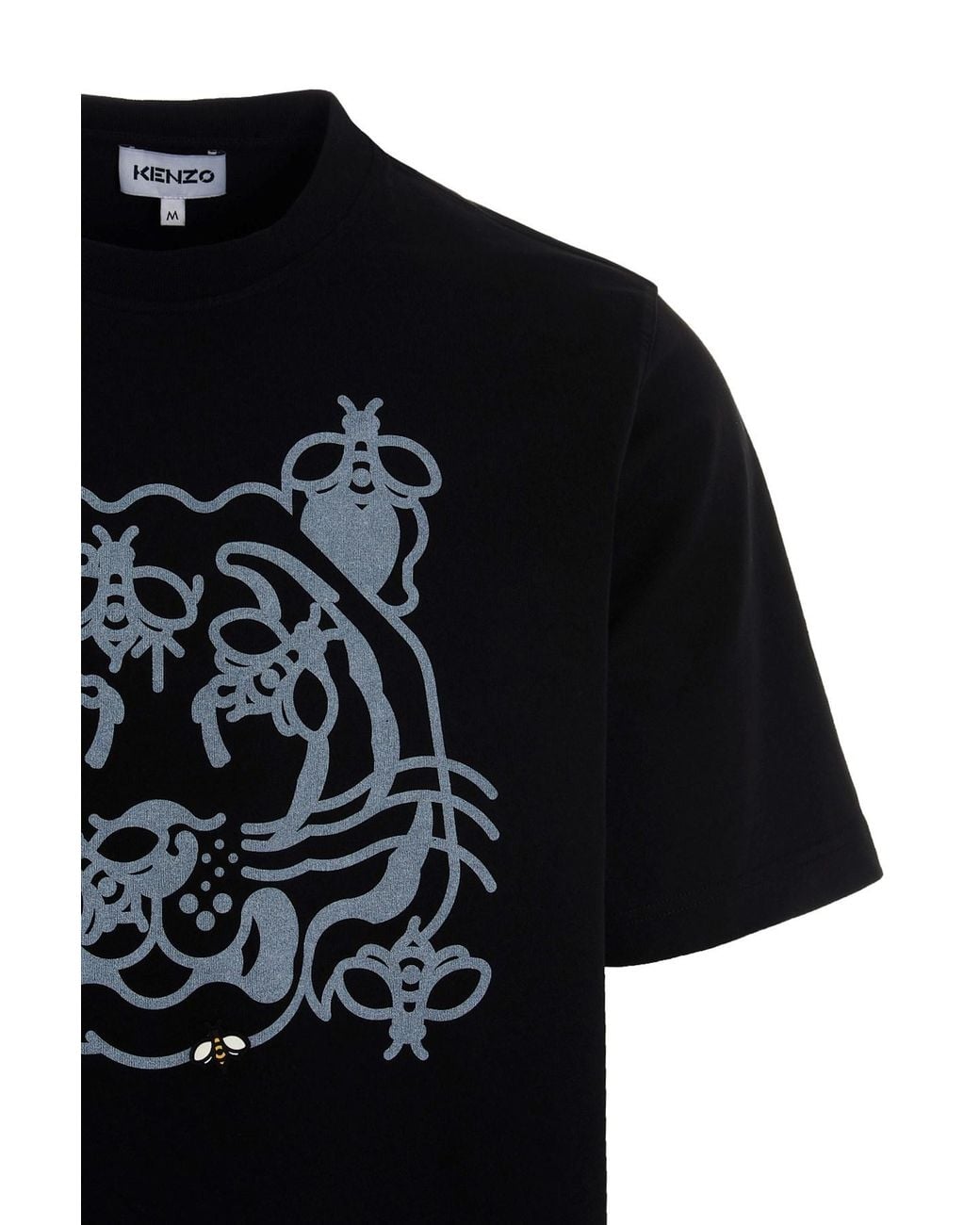 KENZO Black Bee A Tiger T-Shirt for men