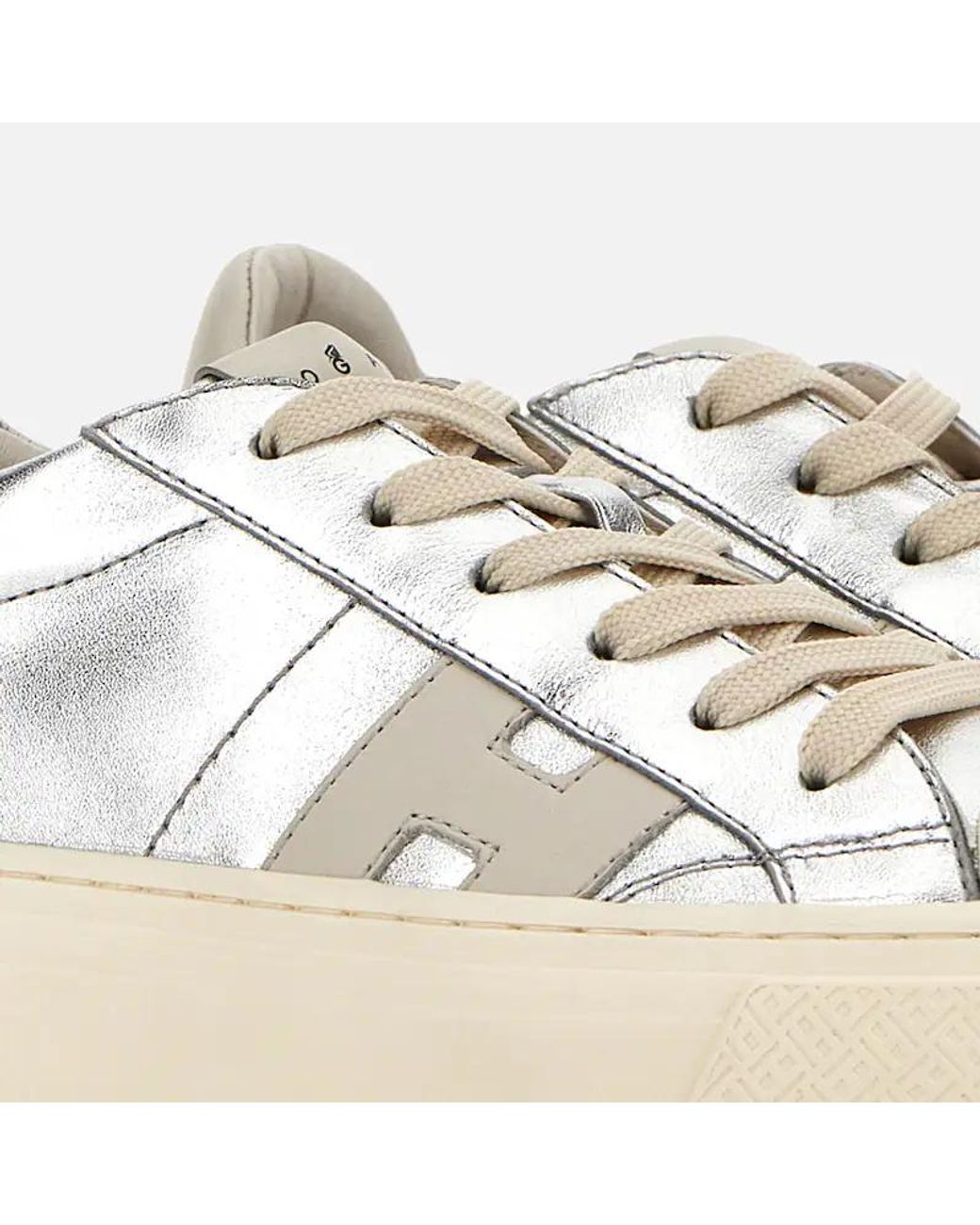 Hogan White H705 Platform Sneakers