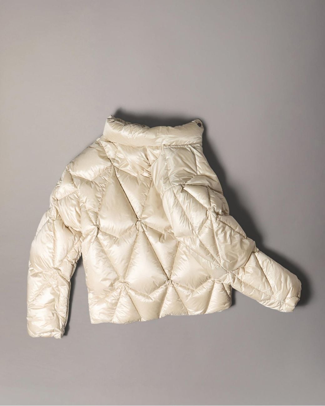 Moose Knuckles Natural Quilted Patch Down Jacket
