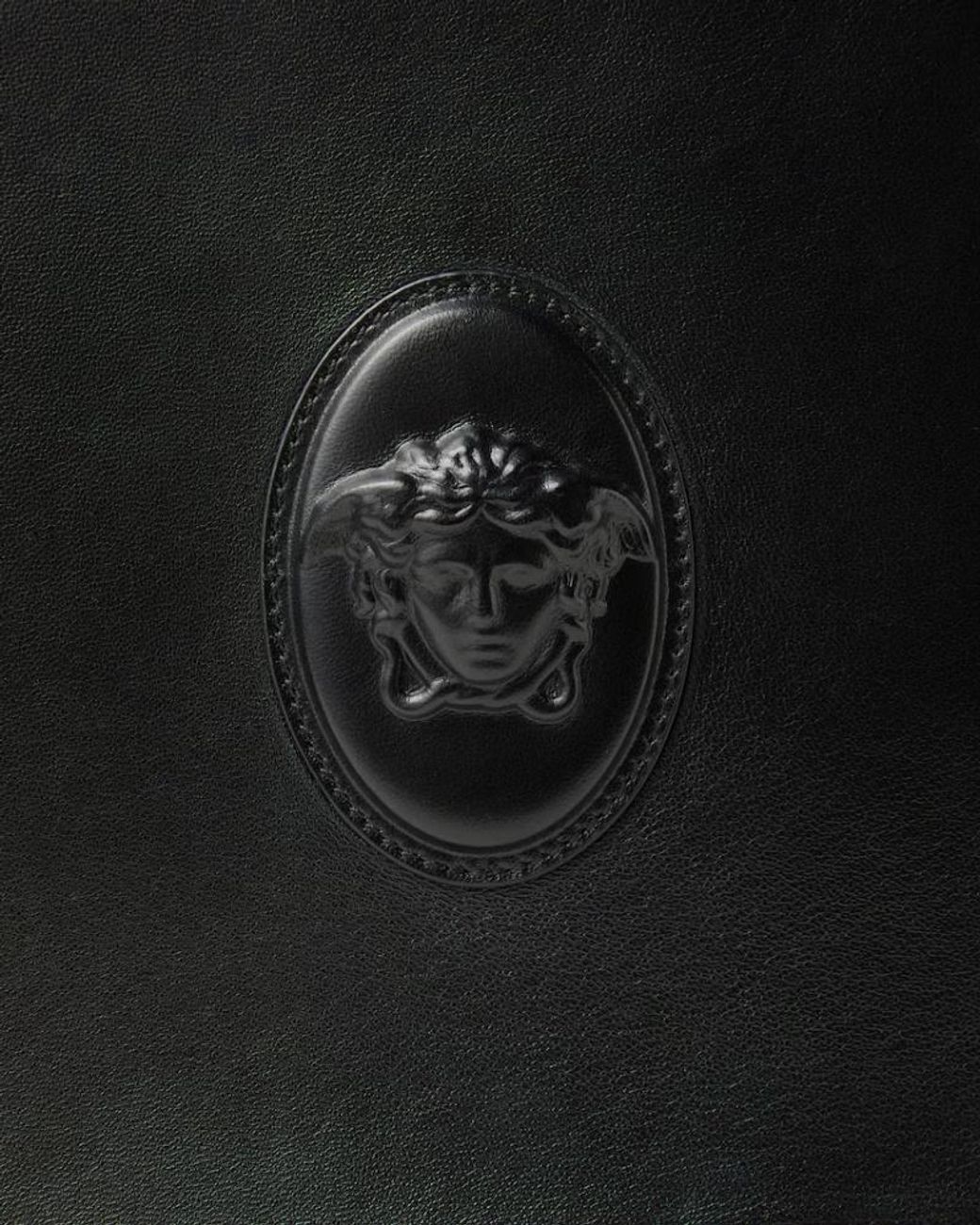 Versace Black Lou Zipped Pouch for men