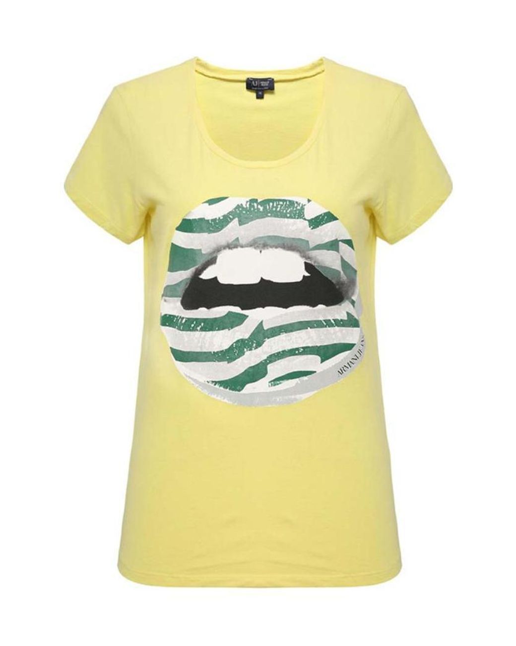 Armani Jeans Yellow Printed T-Shirt