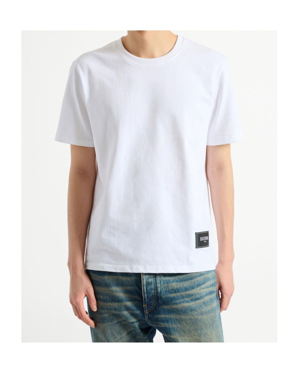 Balmain Black Logo Patch T-Shirt Pack for men