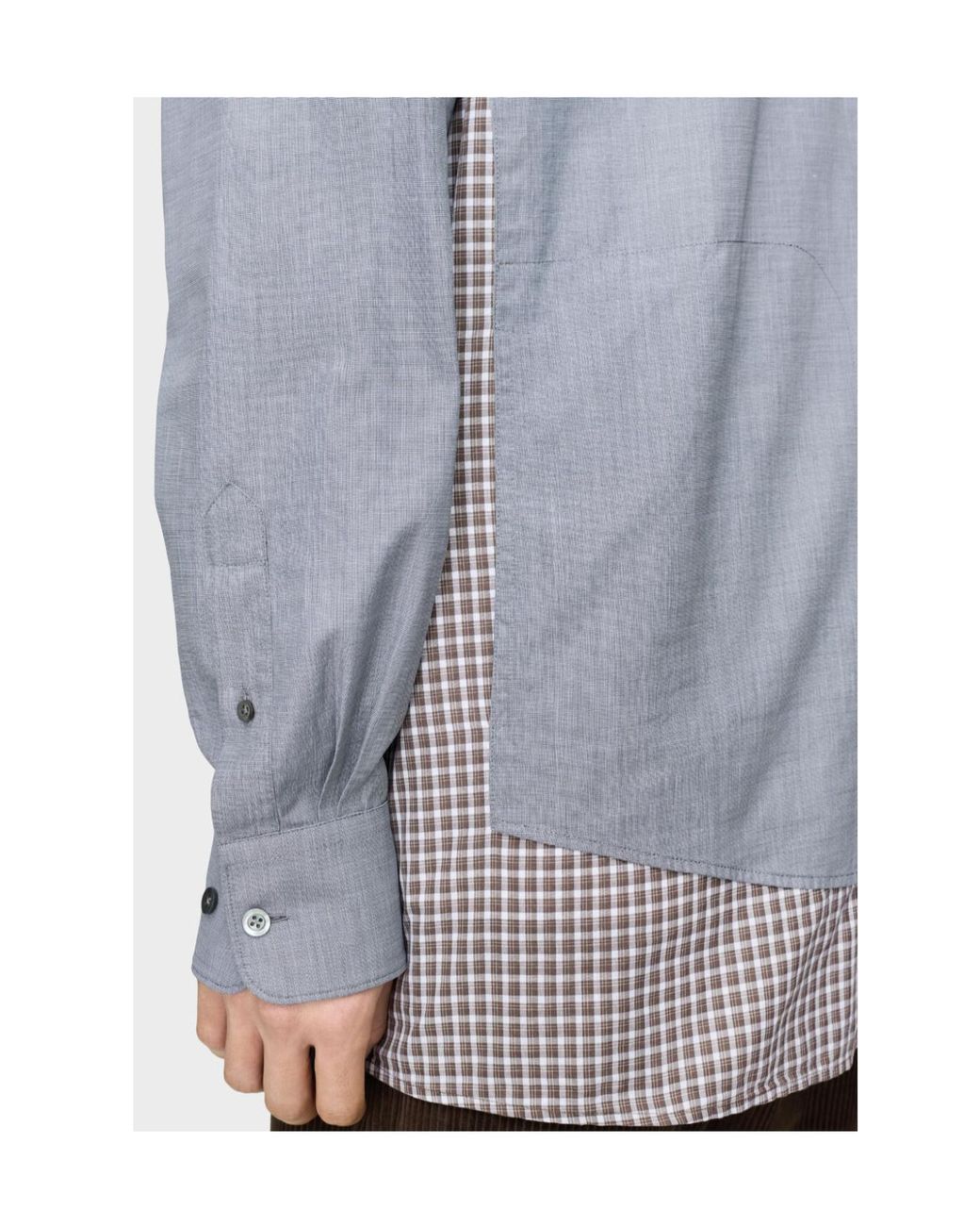 Maison Margiela Gray Double Layer Shirt for men