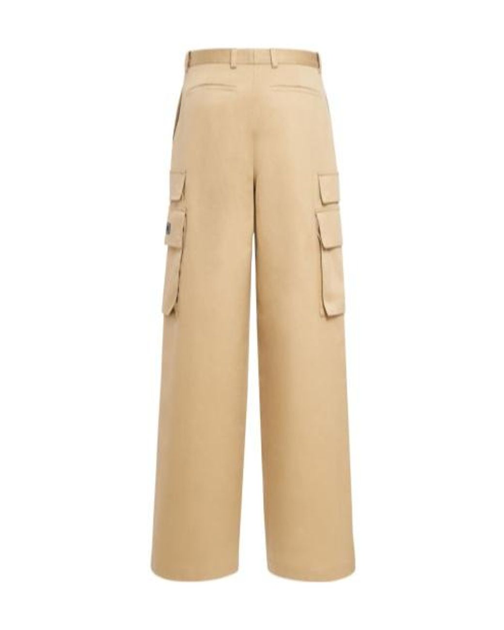 Versace Natural Logo Affixed Tooling Casual Pants