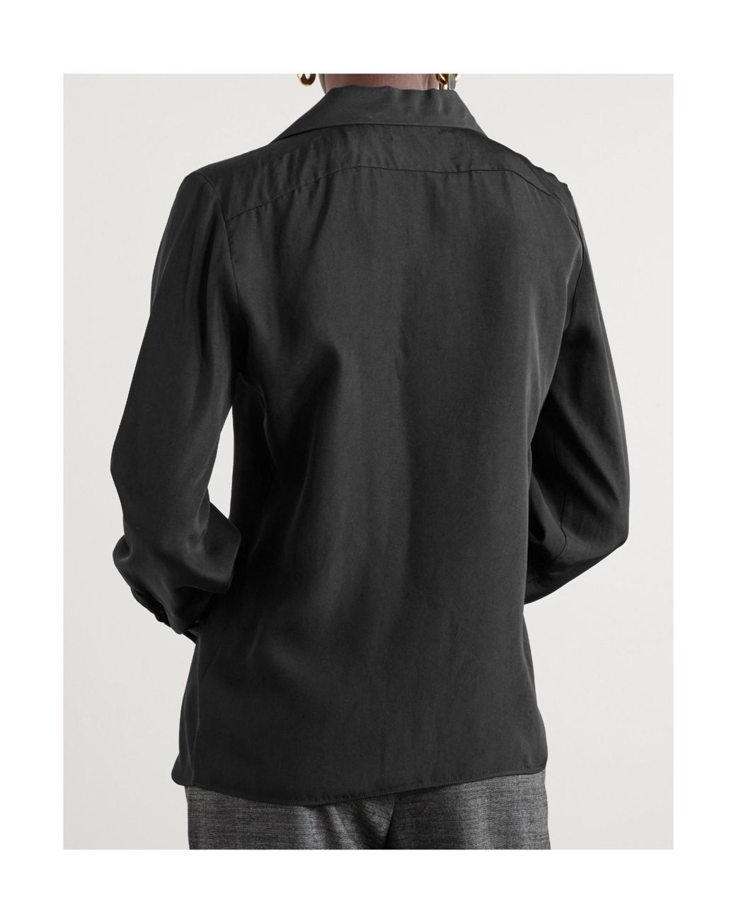 The Row Black Button-Down Shirt