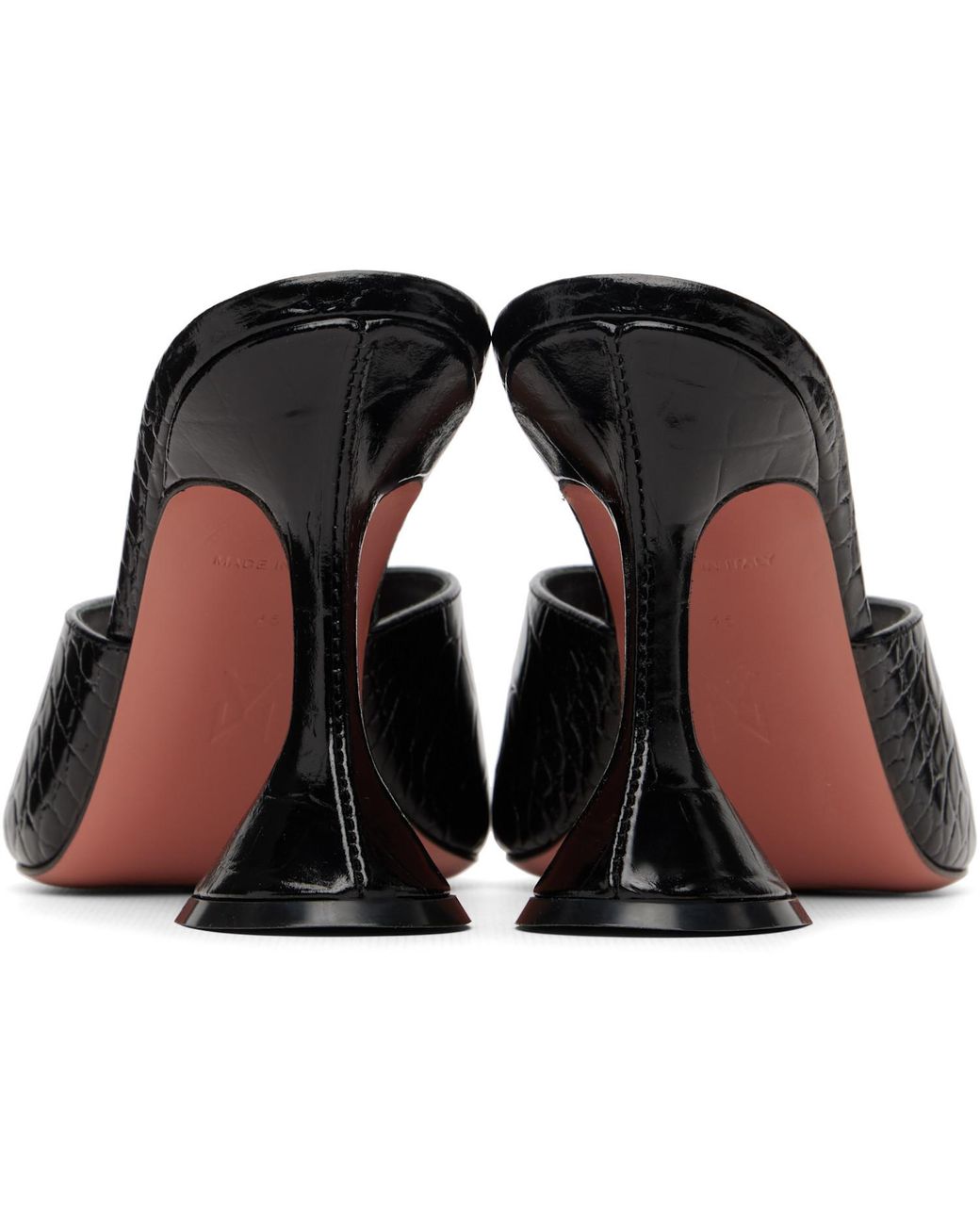 AMINA MUADDI Black Lupita 95 High-Heeled Sandals